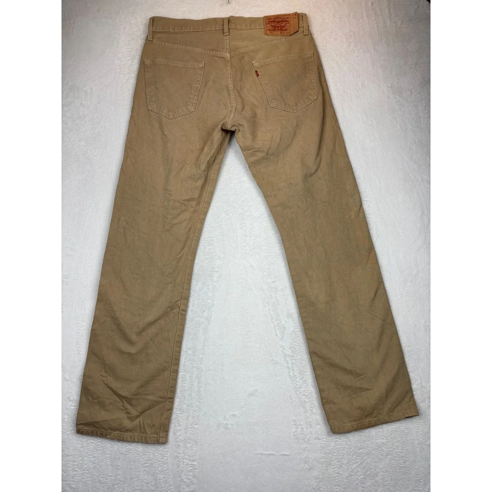 Levis 501 Y2K Original Fit Jeans Mens 36x34 Tan Khaki Cotton Skater Fit
